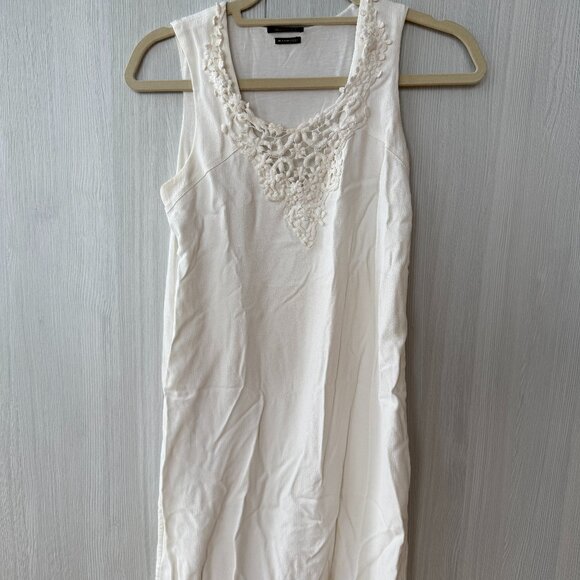Massimo Dutti White Embroidered Dress – Size S (sale ends 08/28) - Picture 1 of 3
